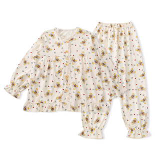 纯棉睡衣女小个子145-150cm花边卡通长袖xs码家居服2026春季新款