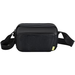 特步革面防水休闲斜挎包情侣2025秋季女士运动单肩包百搭男生小包