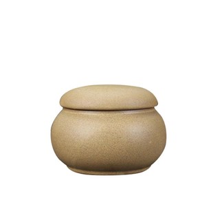 粗陶密封罐复古小茶叶罐陶瓷扁形中式香粉药膏方石斛收纳分装罐子