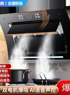 新飞油烟机家用抽油烟机厨房壁挂式双电机大吸力变频