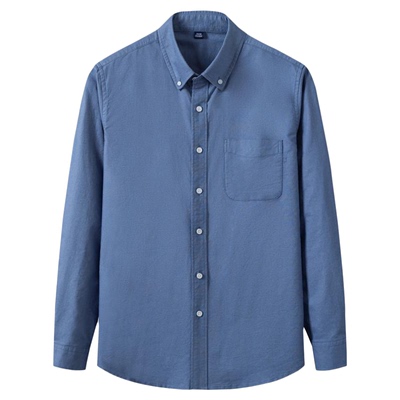 新款牛津纺纯棉长袖衬衫