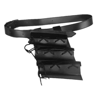 居合道竹刀剑拔刀挂腰带护具武术剑套带鞘表演折叠剑袋固定皮革