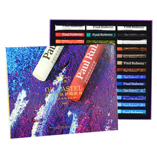 鲁本斯软性油画棒套装蜡笔初学者重油彩超软油画棒马卡龙24色diy油画棒儿童安全无毒艺术家珠光炫彩莫兰迪色