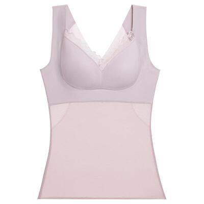 爱慕美体24AW简塑塑身女4/4无钢圈插杯分身收腹美体上衣AD350492