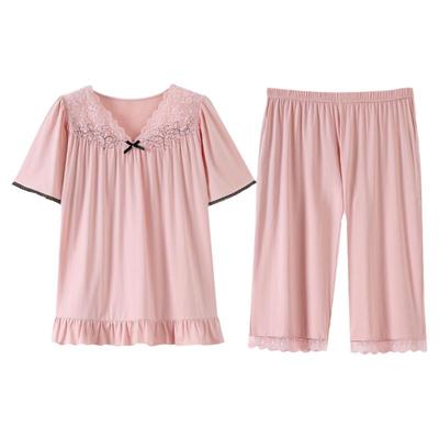 睡衣女士夏季短袖莫代尔家居服