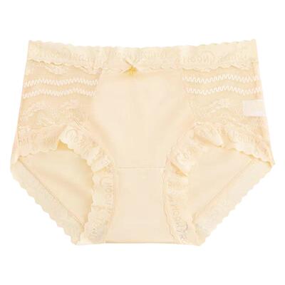 冰丝薄款中腰蕾丝内裤蓓贝莉透气