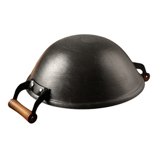 陆川老式龟纹铁锅家用无涂层炒菜锅生铁铸铁锅加深炒锅燃气柴火灶