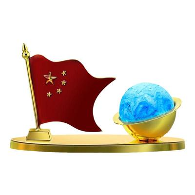 汽车旗帜合金车载摆件高端大气