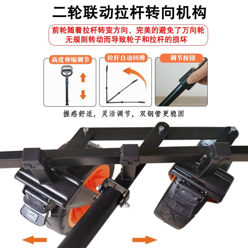 电动营地车户外折叠小推车电动露营车助力拉车