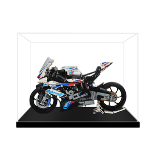适用乐高42130模型宝马摩托车M1000RR透明亚克力展示盒手办防尘盒