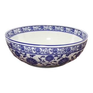 包邮青花瓷碗面碗陶瓷青花大碗酸菜鱼碗水煮鱼盆汤菜碗和面盆汤盆