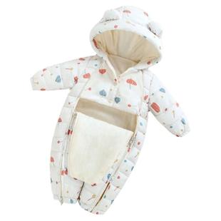 贝肽斯婴儿衣服宝宝夹棉连体衣冬季加绒加厚哈衣保暖外出棉服冬装