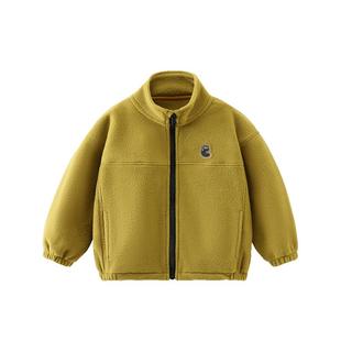 【抗静电】齐齐熊儿童摇粒绒外套男童秋冬款宝宝外出内搭保暖上衣