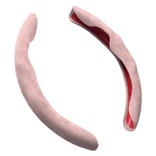 汽车方向盘套翻毛皮高级感冬季短毛绒卡扣式把套新款女士防滑吸汗