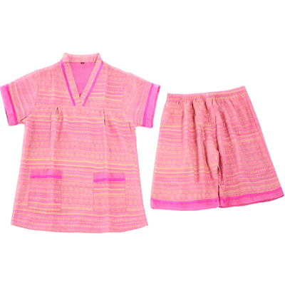 纯棉汗蒸服男情侣家居睡衣