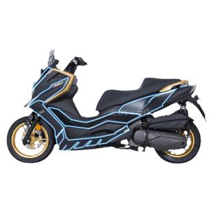 适用23款光阳赛艇S350隐形车衣贴纸车身保护贴膜TPU修复配件改装