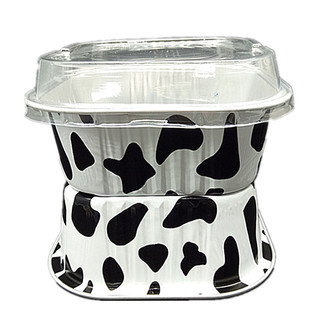 烘焙锡纸盒外卖打包餐盒蛋糕杯正方形加厚锡纸杯300ml食品铝箔盒