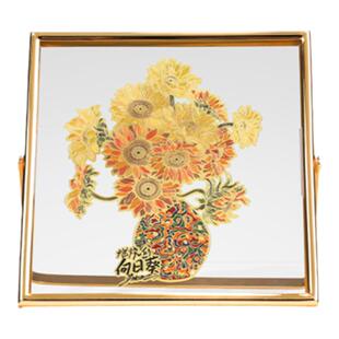 朱炳仁铜燃烧的向日葵桌屏桌面装饰精致书桌床头柜摆台相框装饰画