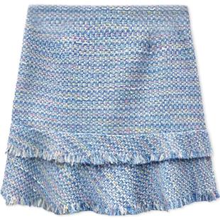 Jessica杰西卡经典优雅百搭粗花呢短裙包臀裙4111