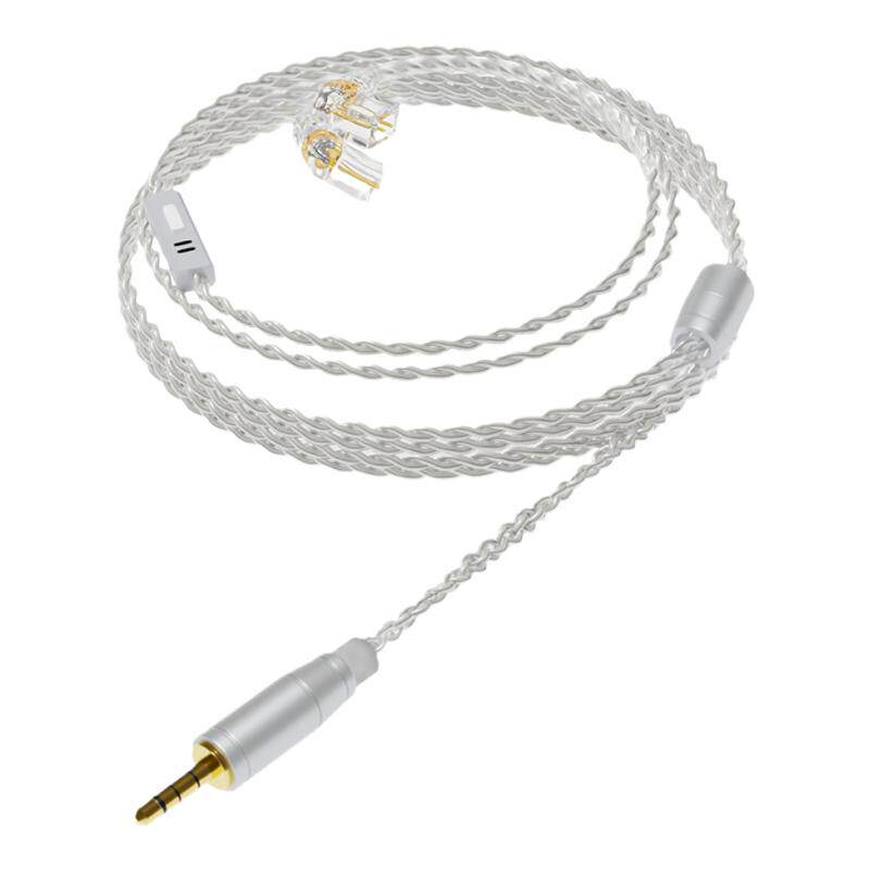 ND 四股镀银原装线3.5mm0.75双插针0.78升级线材带麦2pin耳机线