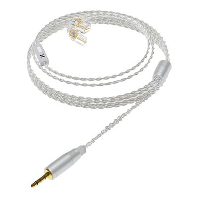 ND 四股镀银原装线3.5mm0.75双插针0.78升级线材带麦2pin耳机线