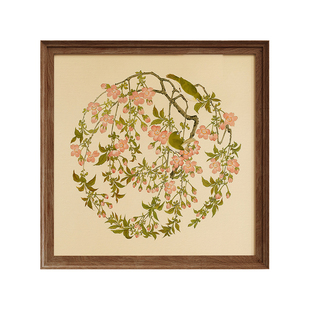 现在新中式花鸟图客厅装饰画中古风卧室床头玄关挂画走廊过道壁画