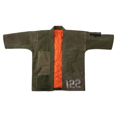 手工拼接水洗破坏做旧道袍