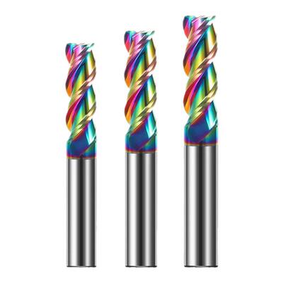 DLC炫彩3铝用刀钨钢铜铝合金专用