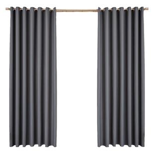 卧室全遮光窗帘棉麻纯色简约客厅阳台防晒遮阳布3.1米加高落地窗