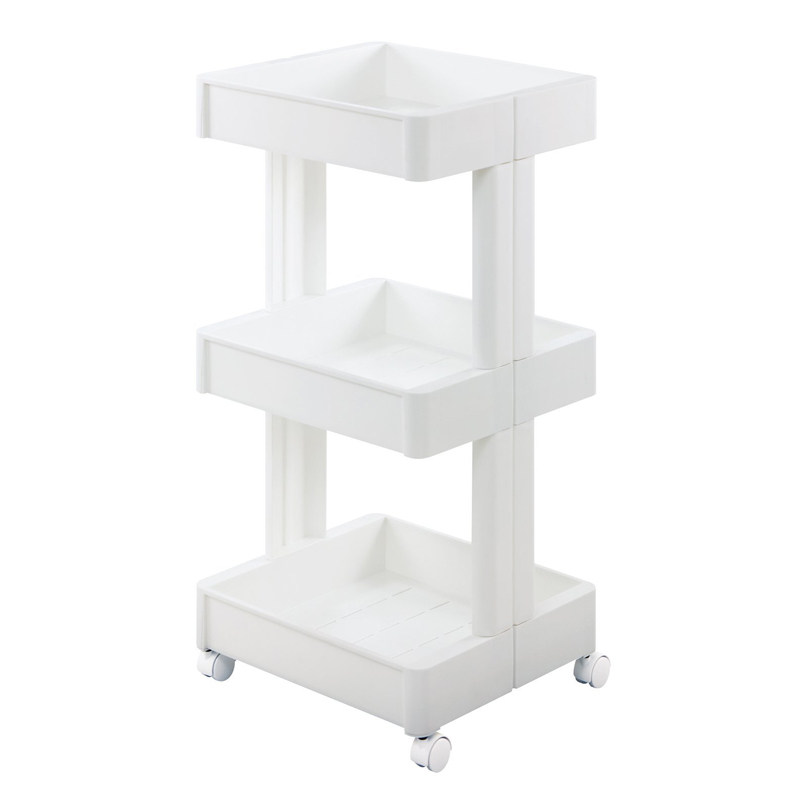 日本进口浴室置物架餐边柜客厅厨房缝隙收纳架滑轮手推落地间隙车