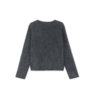 MANNALA丨“慵绻”du家升级定纺拉绒白羊绒ROW风卷边毛衣 Q4617