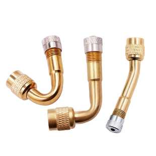 充气嘴双轮胎气门嘴延长管加长气门嘴转接头加气弯头打气嘴延长杆