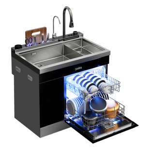 德国CIARRA集成水槽洗碗机一体纳米蜂窝14套-AKC10-900超声波双槽