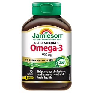 Jamieson健美生三倍深海鱼油Omega-3软胶囊