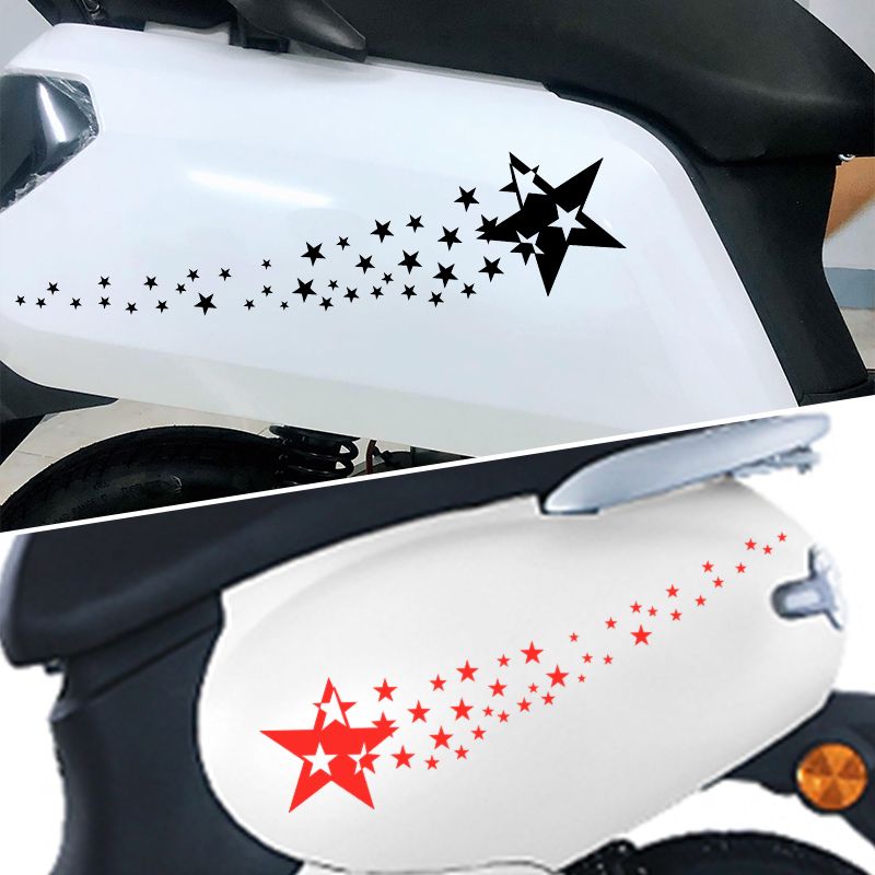 电摩潮流个性改装贴纸小龟王小牛车型创意星星装饰贴花