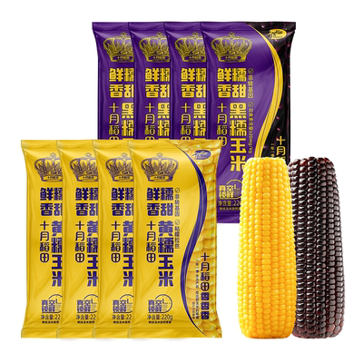 十月稻田黄糯白糯玉米粘糯拉丝新鲜黏苞米真空装包装袋东北大棒