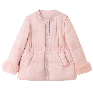 新中式国风羽绒服女中长款冬季小个子收腰显瘦高端气质白鸭绒外套