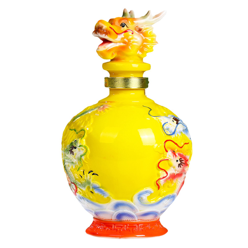 景德镇宫廷风珐琅彩陶瓷酒瓶
