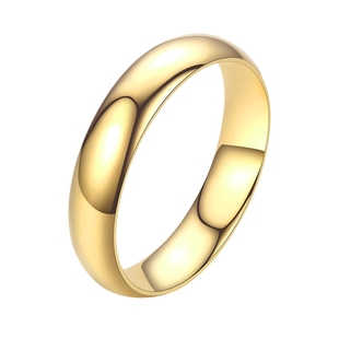 小众设计ins戒指女冷淡风简约金色素圈小号尾戒男钛钢刻字无名指