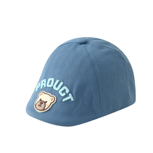 儿童时尚百搭卡通小熊前进帽男童春季贝雷帽宝宝保暖鸭舌帽可调节