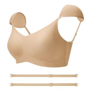 幸棉垫肩内衣无痕隐形粉底液小胸显大聚拢防下垂肤色直角肩文胸F