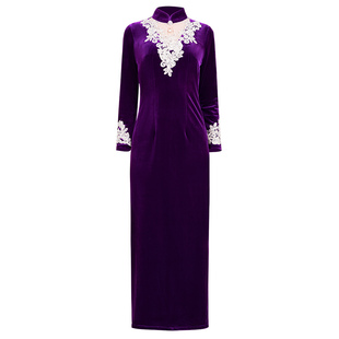 多丽琦新品晚礼服高端轻奢优雅小众丝绒连衣裙宴会活动主持修身款