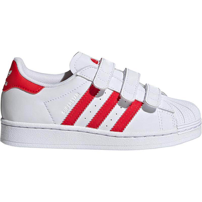 Adidas/阿迪达斯正品当季新款三叶草女孩大童系带爱心板鞋 FZ0643