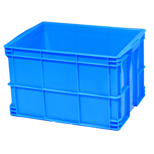 塑料周转箱加厚物流箱储物箱带盖塑胶箱蓝色绿色物料盒大号收纳箱