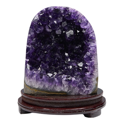 帝王紫天然紫水晶洞原石摆件晶簇