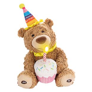 会唱生日快乐歌的小熊玩偶娃娃毛绒录音玩具公仔女生儿童生日礼物