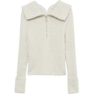 IT Philosophy di Lorenzo Serafini女半拉链翻领羊毛针织衫毛衣