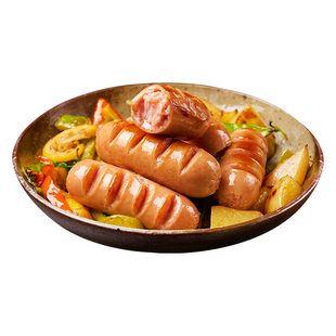 食者道黑椒味火山石烤肠500g地道脆皮肉肠冷冻半成品空气炸锅食材