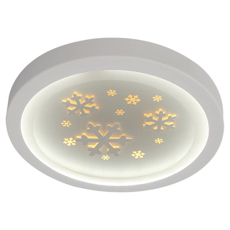 新款3D立体侧发光LED吸顶灯简约现代三色变光卧室灯温馨浪漫灯具