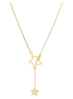 星星项链镶钻镂空s925银流苏锁骨链女学生韩版简约时尚毛衣链礼物